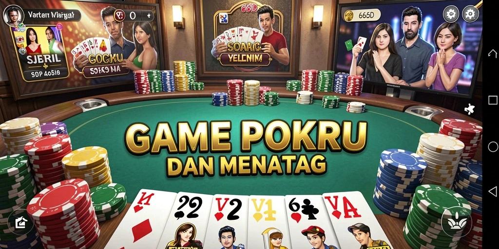 Tampilan gameplay Poker yang menarik dari 66D.
