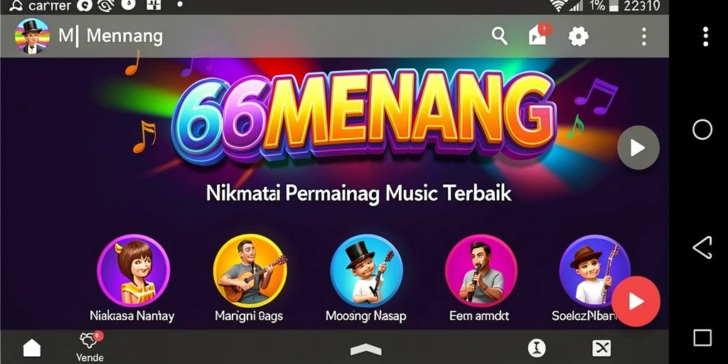Tampilan gameplay menakjubkan dalam 66MENANG yang menggugah semangat.