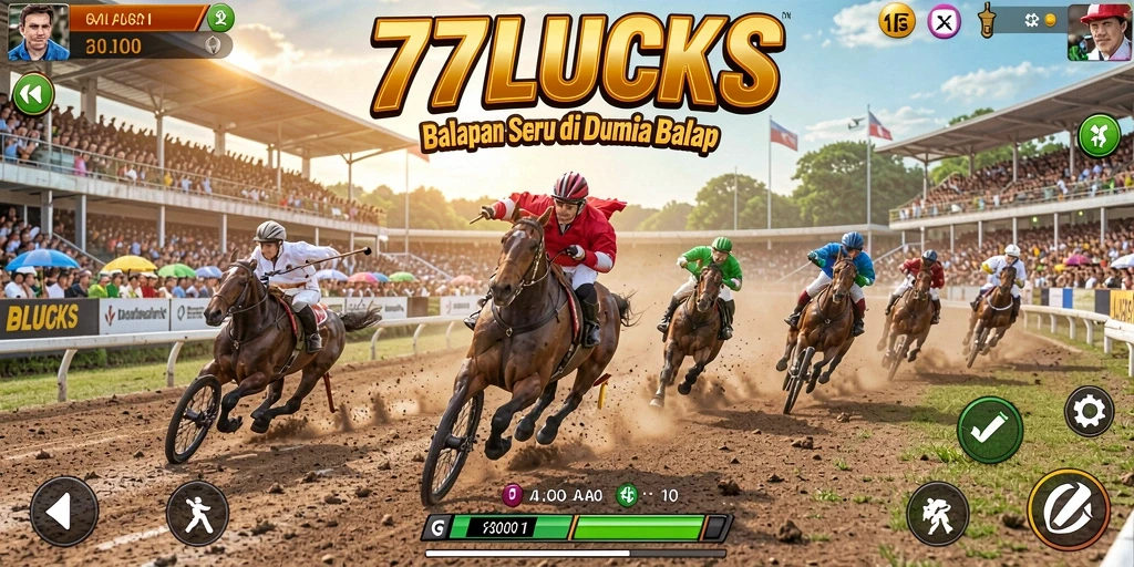 Tangkapan layar dari gameplay <strong>77LUCKS</strong> yang mendebarkan saat balapan di jalanan.