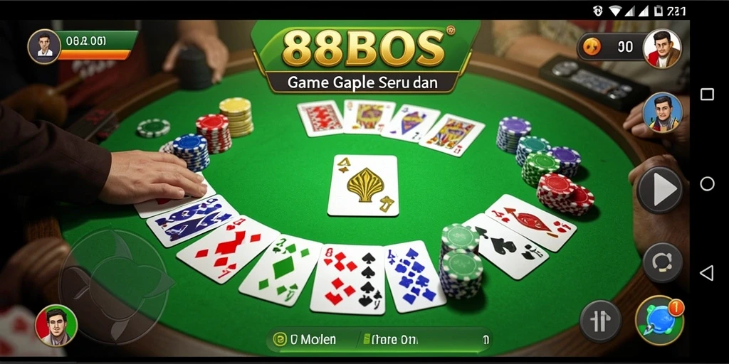 Screenshot gameplay 88BOS yang menampilkan keseruan bermain Gaple.