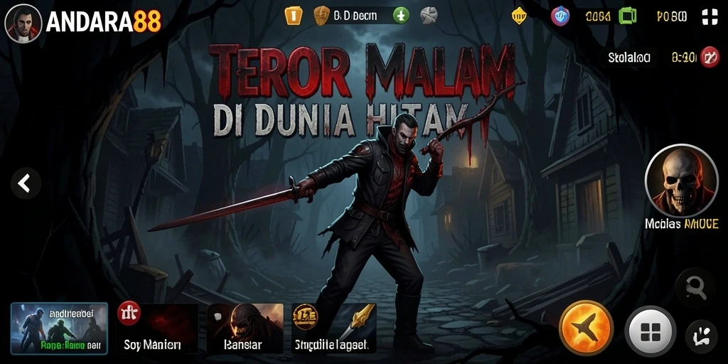 Screenshot utama ANDARA88 menampilkan momen mencekam dari gameplay Horror.