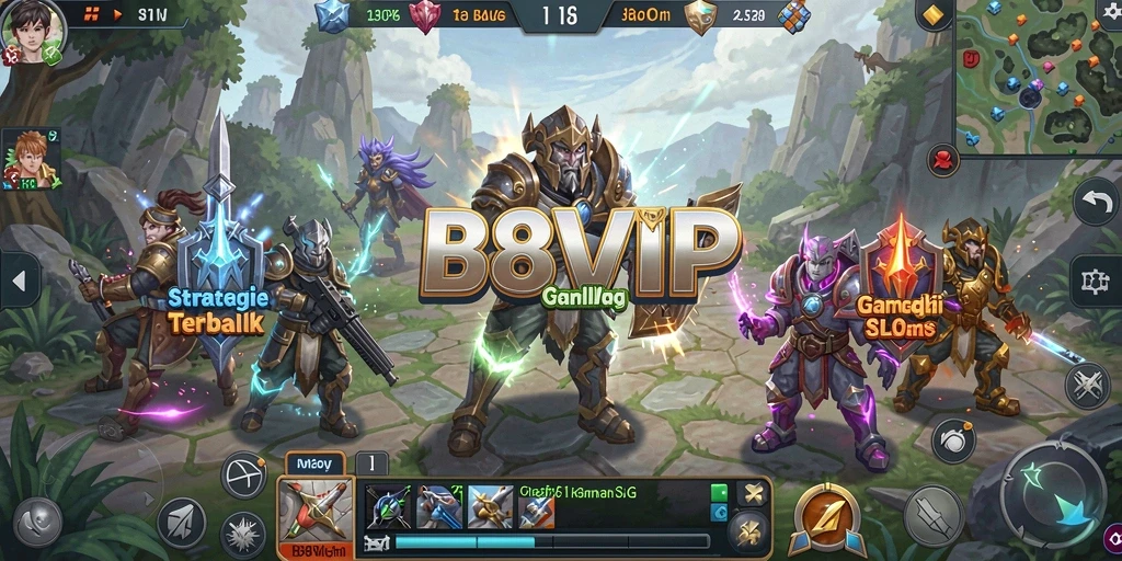 Tangkapan layar B8VIP menampilkan aksi seru dalam gameplay SLG.