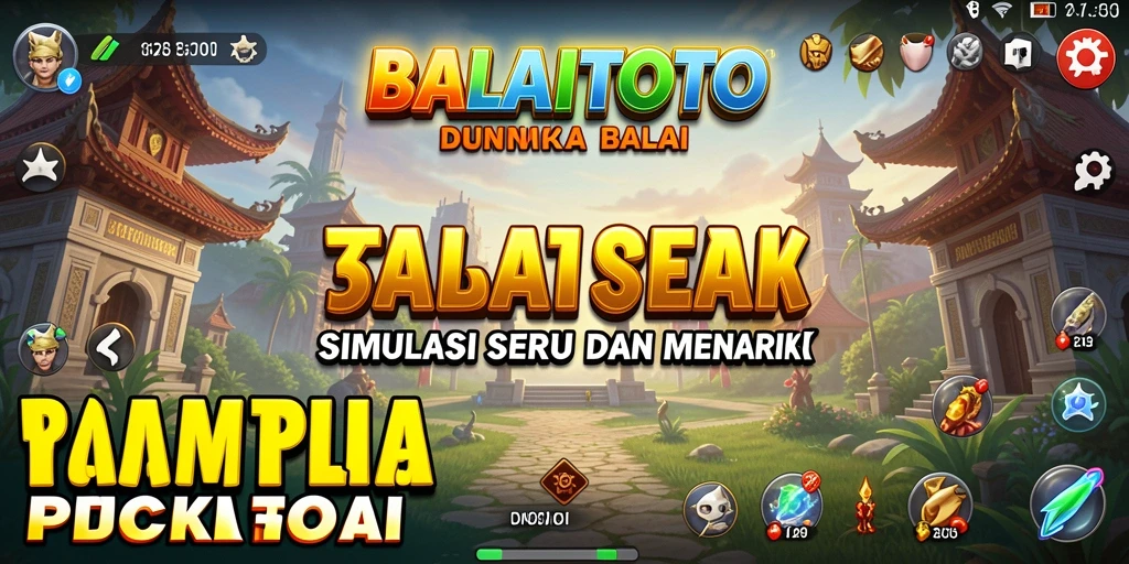 Tampilan gameplay BALAITOTO dengan interaksi balai yang menarik.
