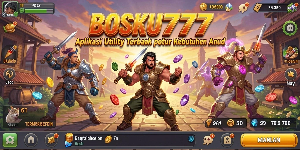 Tampilan antarmuka BOSKU777 yang sederhana dan intuitif.