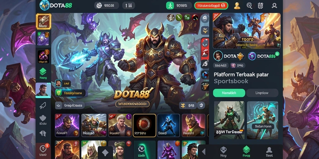 Tampilan utama DOTA88 yang interaktif dan menarik untuk taruhan olahraga.