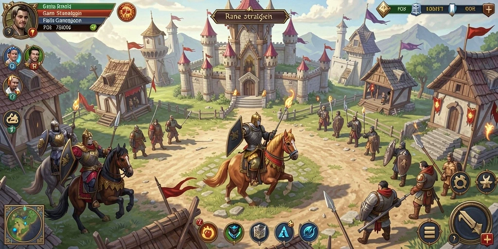 Tangkapan layar F08 menampilkan pertempuran epic dengan strategi mendalam.