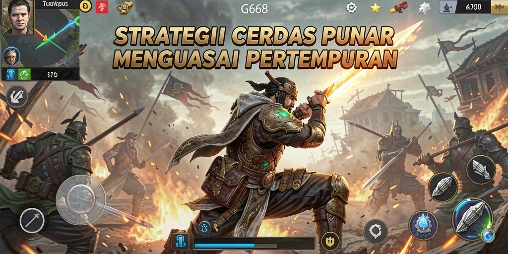 Tampilan menyerupai pertempuran strategis yang mendebarkan.