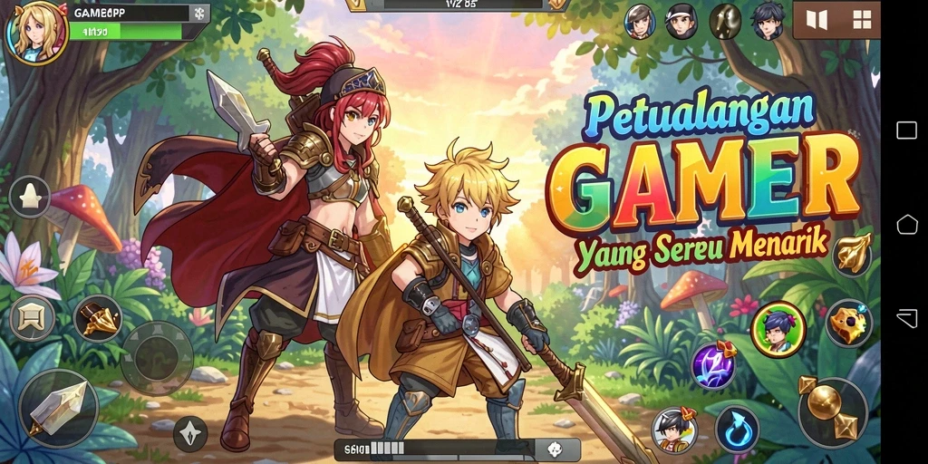 Screenshot utama GAMERP yang menampilkan karakter-karakter Anime yang menakjubkan.