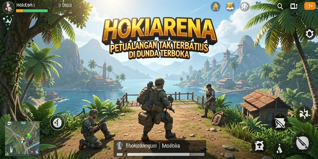 Tampilan gameplay HOKIARENA yang menakjubkan di dunia terbuka.