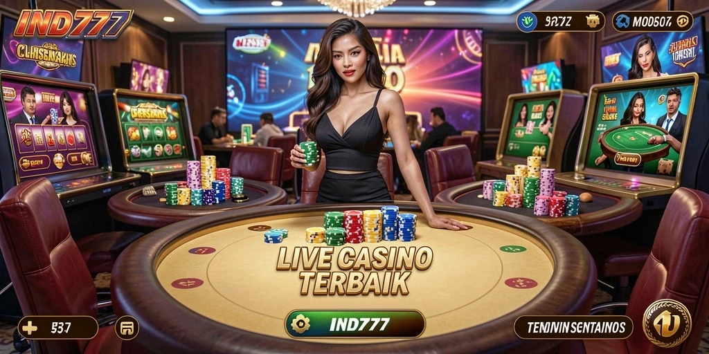 Tampilan gameplay Live Casino yang menarik dan interaktif.