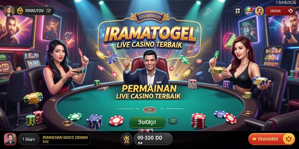Tampilan gameplay menarik dari IRAMATOGEL Live Casino.
