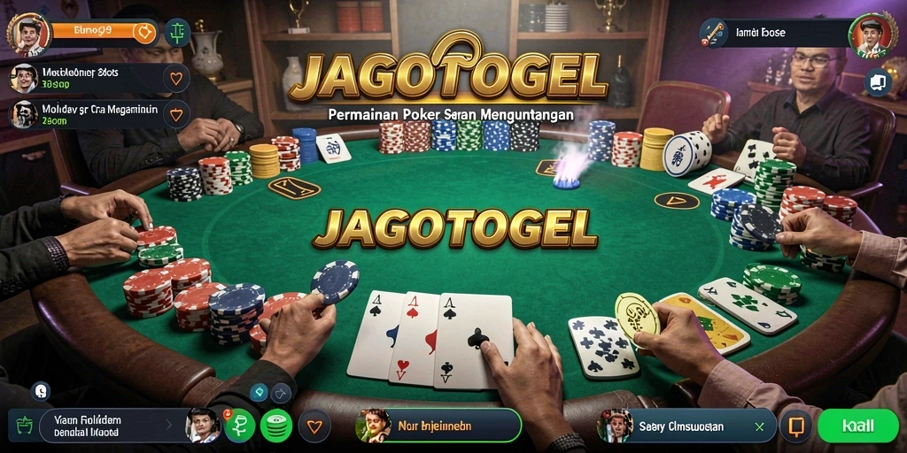 Screenshot JAGOTOGEL menunjukkan aksi seru permainan Poker.