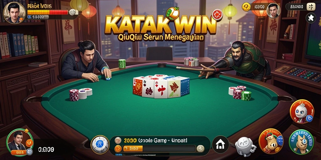 Screenshot KATAKWIN menampilkan gameplay QiuQiu yang seru.