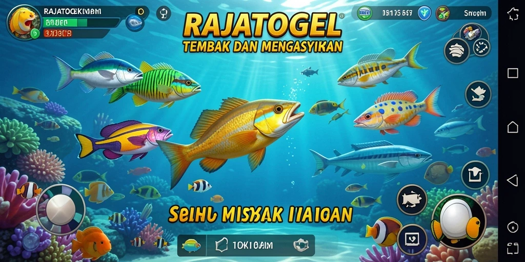 Tangkapan screenshot memukau dari gameplay Tembak Ikan RAJATOGEL.