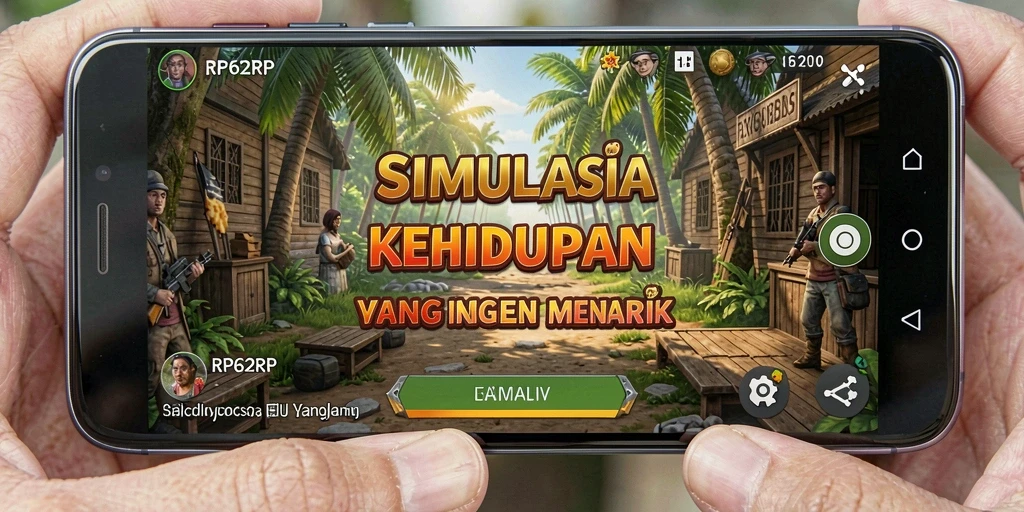 Tangkapan layar gameplay yang menunjukkan interaksi sosial dalam RP62RP.