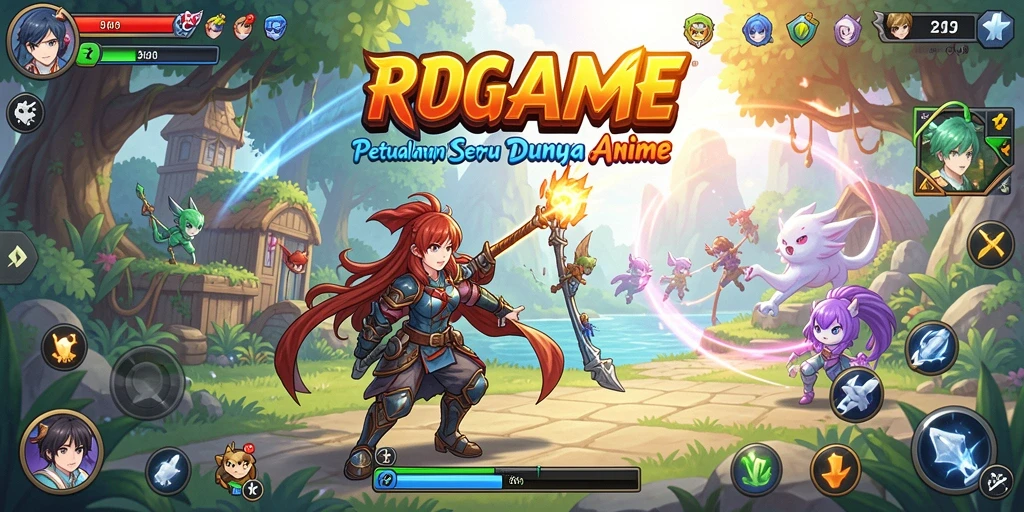Gameplay RPGAME yang menarik dengan karakter anime yang memikat.