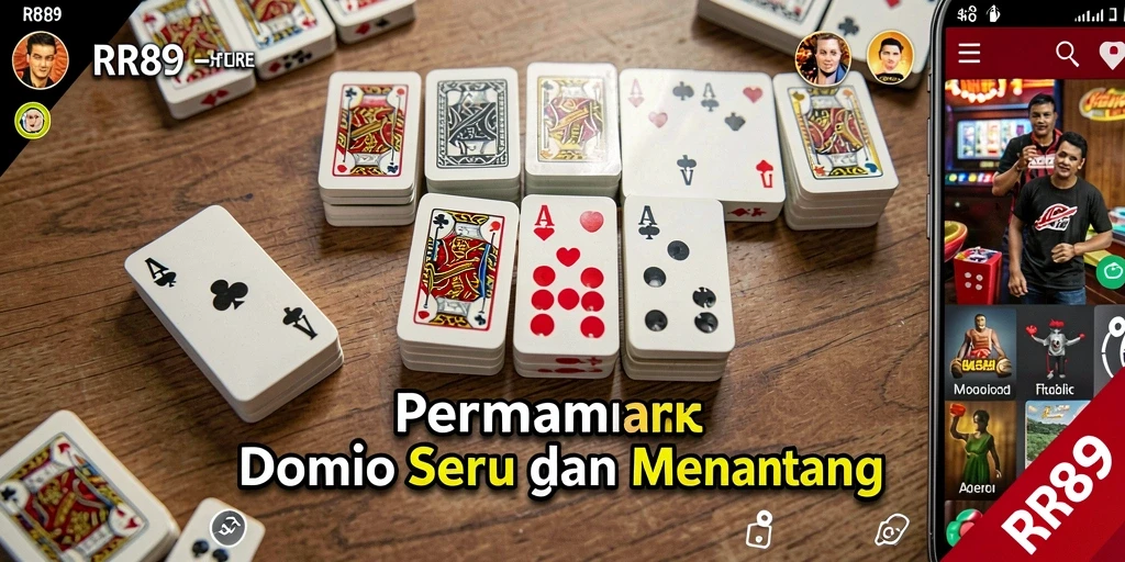 Screenshot gameplay RR89, menampilkan momen seru permainan Domino.