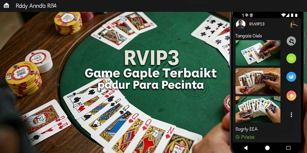 Tampilan gameplay RVIP3 yang seru dan interaktif dalam permainan Gaple.