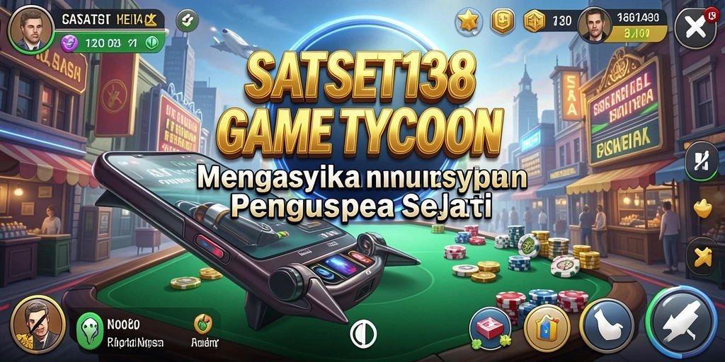 Tampilan gameplay SATSET138 yang menampilkan aktivitas bisnis dan manajemen.