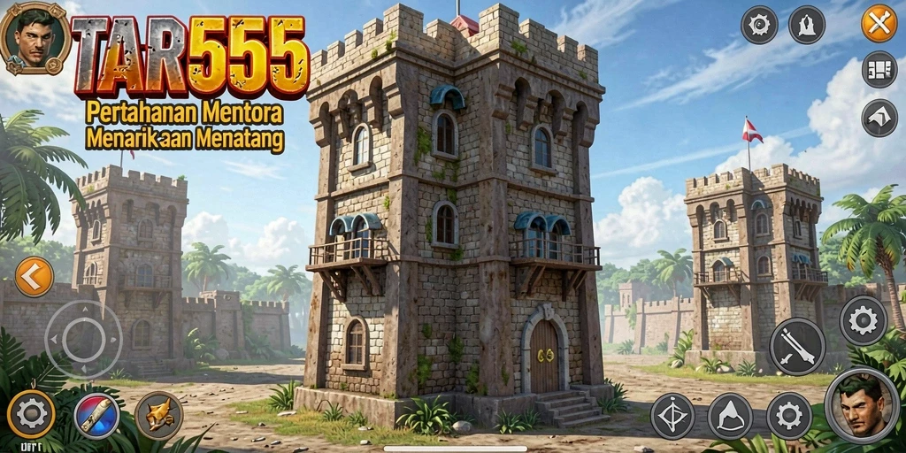 Tampilan menakjubkan gameplay Tower Defense di TAR555.