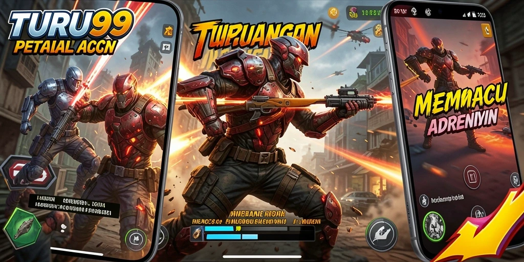 Tampilan seru gameplay TURU99 dengan aksi menegangkan.